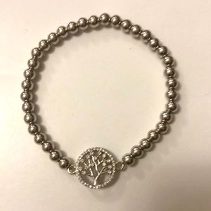 Yumfeel Bohemian Bracelet Silver Plated Beads White Crystal Tree of Life Excelle